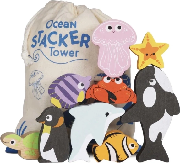 Le Toy Van Wooden Sea Animal Figures