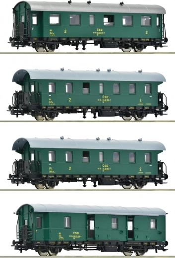 Set of ČSD Passenger Carriages for Model Railways
