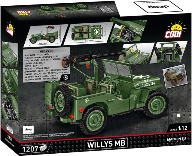 Ikooniline Jeep Willys MB mõõtkavas 1:12