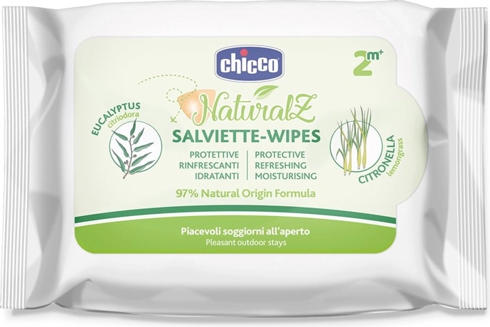 Chicco protective refreshing wipes against mosquitoes for children from 2 months, 20 pcs
