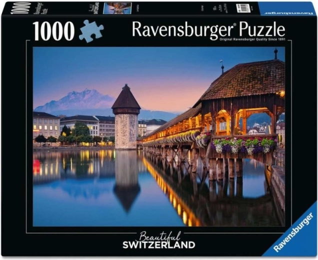 Ravensburger puzzle Beautiful Switzerland: Chapel Bridge, Lucerne - 1000 pieces