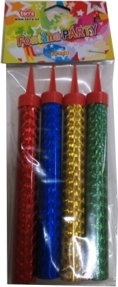 Värvilised peofontäänid 12 cm – 40 s, komplekt 4 tk