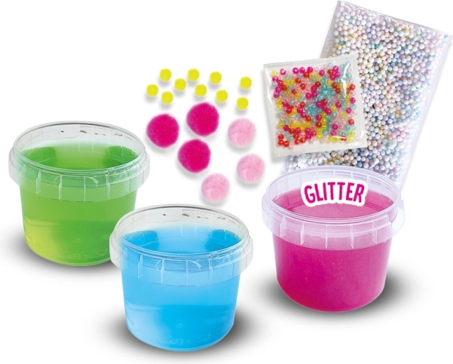 Three slime colors to mix