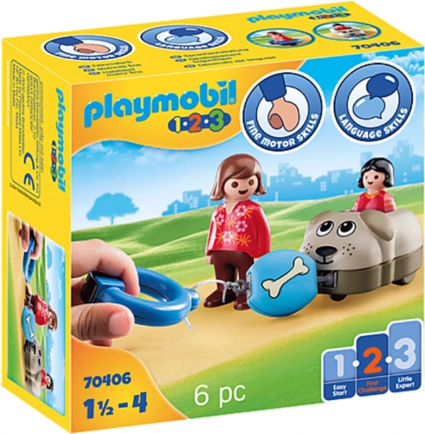 Playmobil kutsikas ratastel – käru, figuurid ja klotsid