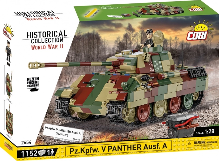 Panther Ausf. A 1:28 Tank Building Set by COBI – 1152 Pieces