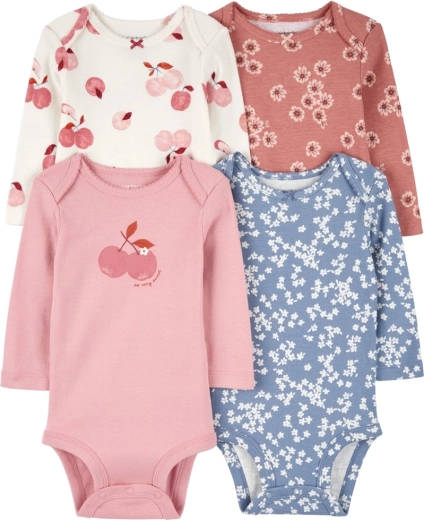 Carter’s beebibodi pikkade varrukatega Pink/Blue Floral, 4 tk, s. 56 (NB)