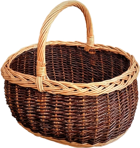 Suur lakitud vitstest autokorv 45 × 35 × 40 cm