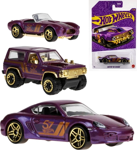 Mattel Hot Wheels autoke 57. aastapäeva lilla ja kuldne seeria 1:64 – 1 tk