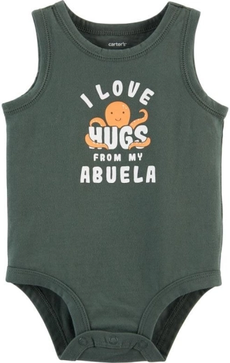 Carter’s baby sleeveless bodysuit green, boy, size 56 (NB)