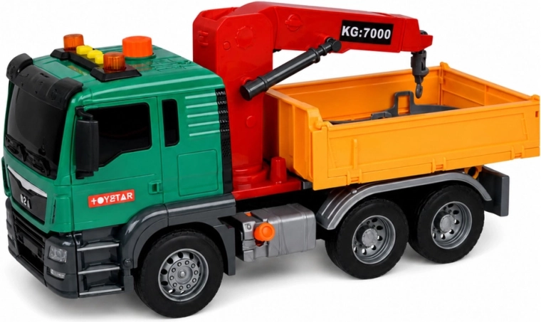 Movable crane with a hook for lifting cargo