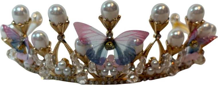 Pink Butterfly Crown Headband for Girls