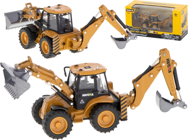 Metallist mudel traktor-ekskavaatorist liigutatavate koppadega 1:50 H-TOYS