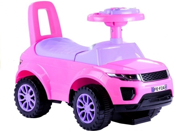 Pink kids ride-on with sounds and lights