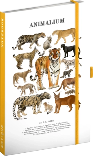 Notique Notes Animalium – Feline Predators (Lined Notebook) 13 × 21 cm