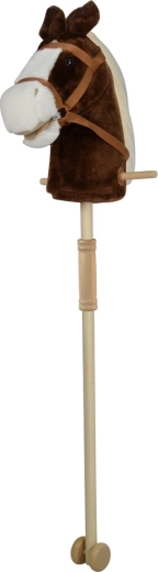 Pruun pulgahobune rataste ja helidega 95 cm