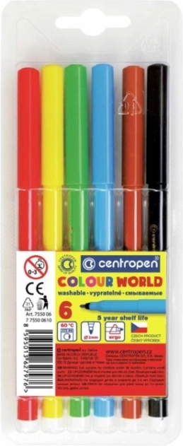 Centropen viltpliiatsite komplekt 6 värvi