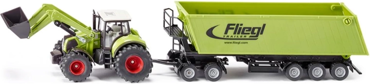 Siku Farmer tractor with front loader and tipping trailer