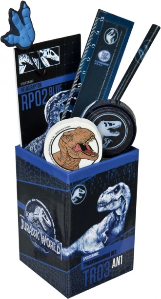 Pliiatsitops koos kirjatarvetega JURASSIC WORLD