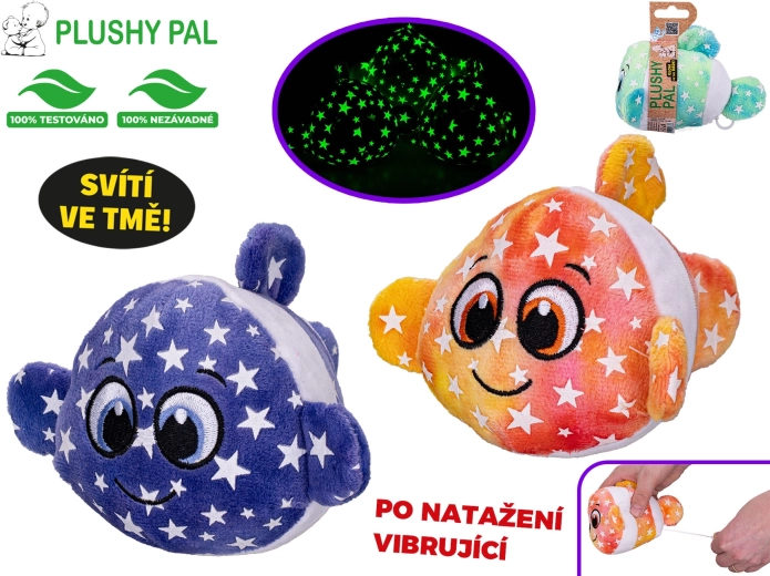 Plush Fish with Vibration and Glow-in-the-Dark 10 cm