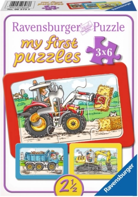 My First Puzzle Construction Machines 3×6 pieces RAVENSBURGER