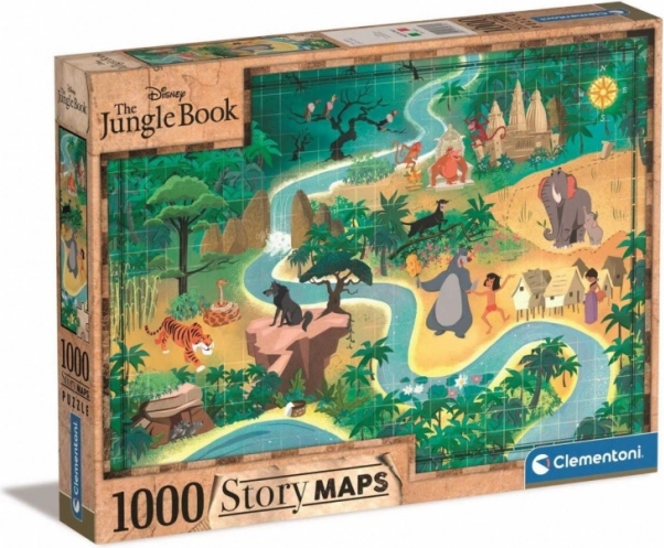 Puzzle Story Maps: Džungliraamat – 1000 tükki