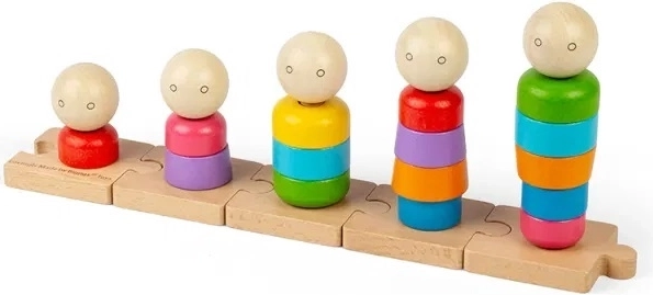 Rainbow Stacking Family Wooden Set BIGJIGS TOYS