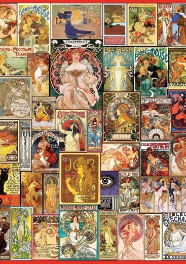 ART PUZZLE juugendplakat – pusle 1500 tükki