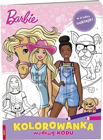 Barbie värvimisraamat värvikoodi järgi kleepsudega