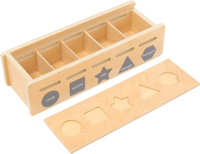Practical wooden box with compartments