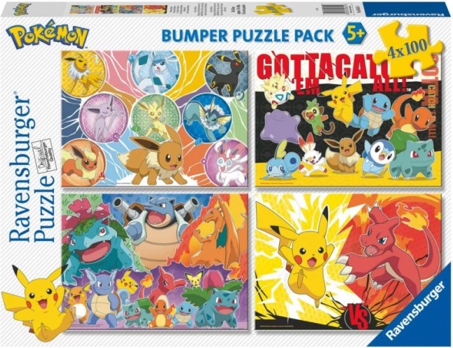 Pokémoni pusle 4×100 tükki
