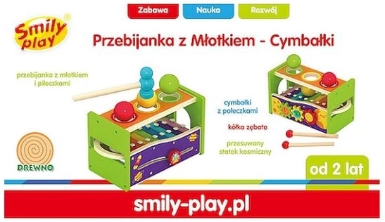 Smilp puidust tagumismäng haamri ja metallofoniga