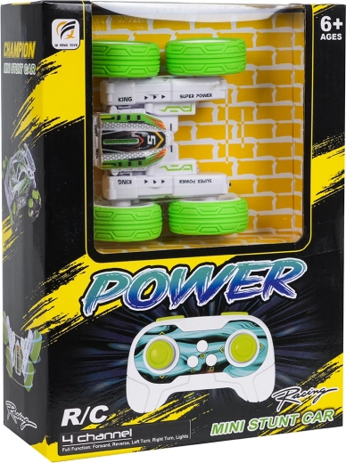 RC kaskadöörauto 1:32 POWER STUNT – roheline