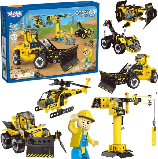 Woopie Construction Set Police Vehicles 6-in-1 STEAM
