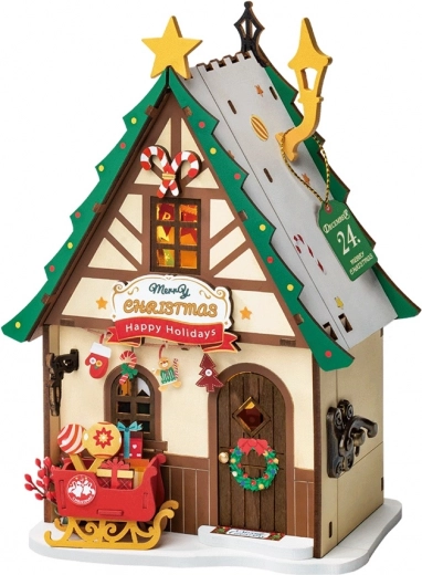 Miniature Light-Up Christmas House