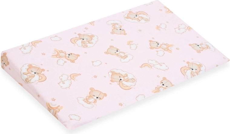 Laste kiilpadja kate 59 × 37 cm roosa karuke