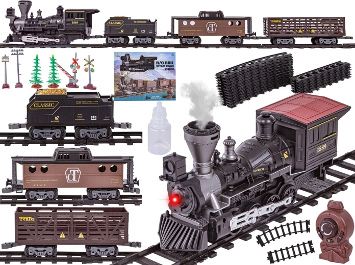 Fenfa electric train set – remote-controlled freight steam train