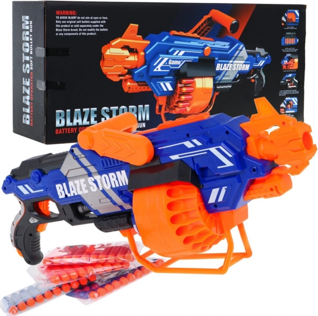 Large automatic blaster BLAZE STORM, 40 foam darts, 8+