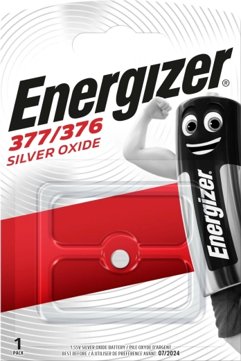 Kellapatarei ENERGIZER 377/376, 1,55 V, 25 mAh, 1 tk