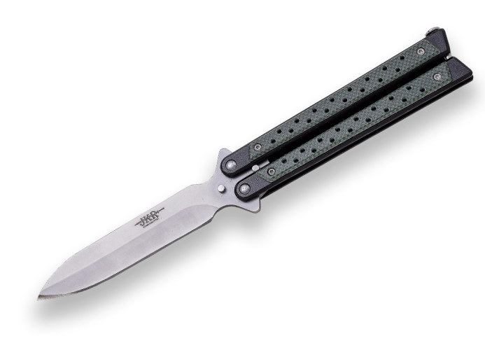 Joker Butterfly taskunuga balisong (libliknuga) 10,5 cm, sünteetiline käepide