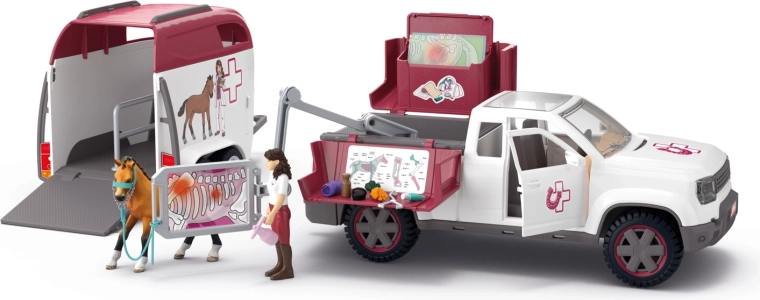 Schleich Horse Club mobiilne veterinaar haagisega