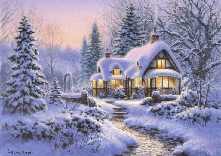 Puzzle Winter Blanket Wouldbie Cottage 500 Pieces