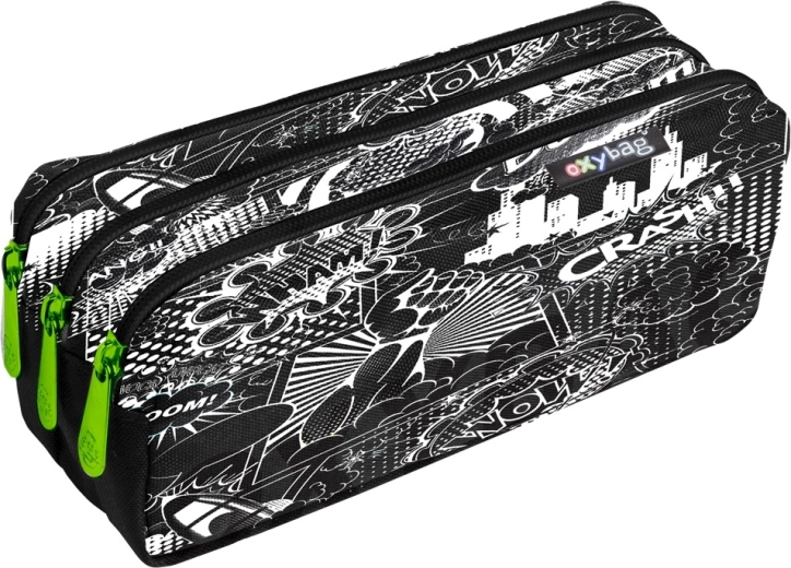 Kolmeline lukuga koolipinal (etui) Crash