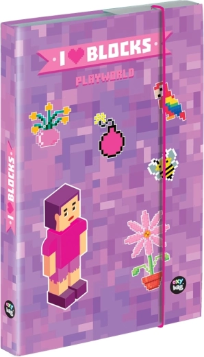 A4 Exercise Book Box Playworld Girl with Elastic Band