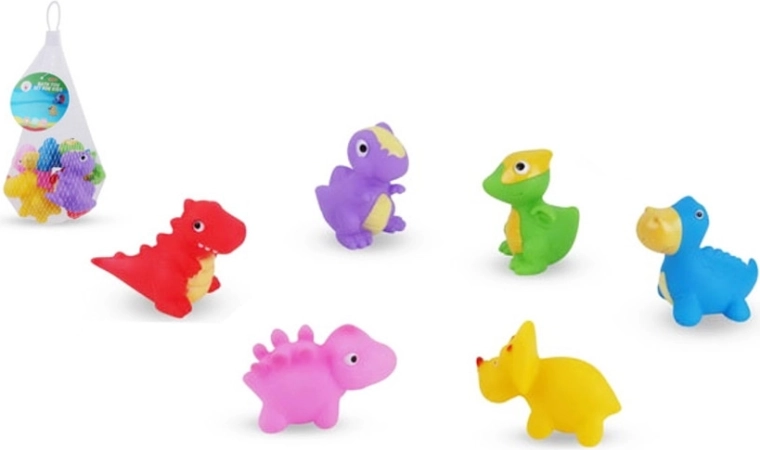 Animals – bath dinosaurs, squeaky set of 6 pcs