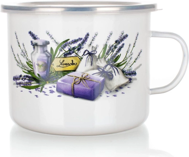 Emailkruus Lavender 1,4 l plastkaanega, läbimõõt 14 cm