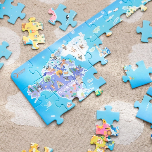 Learning through play with a world map