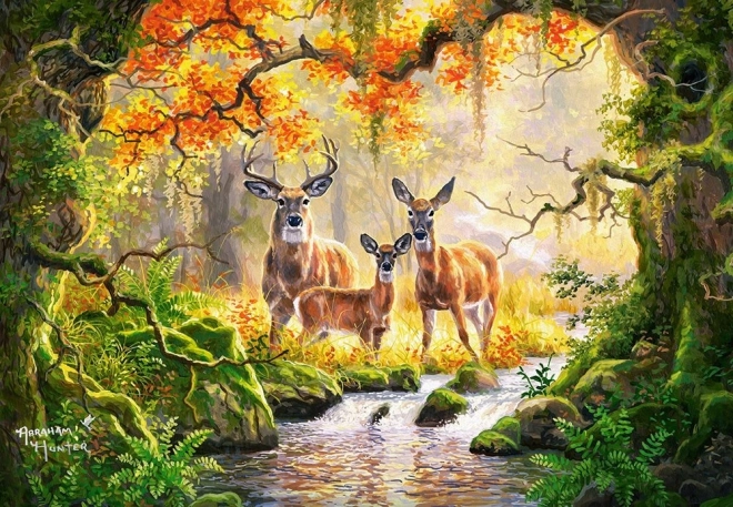 Puzzle 1000 tükki CASTORLAND Royal Family – kitsed ja hirved metsas