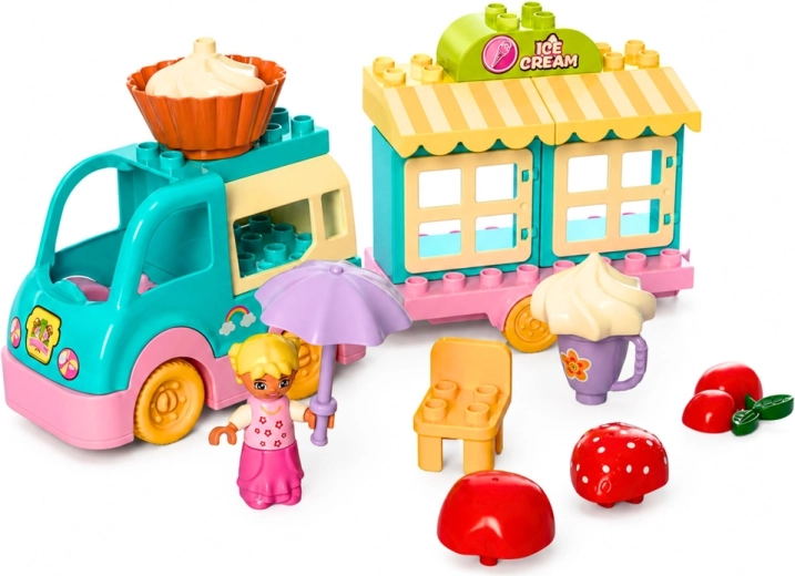Mobile ice cream truck with inertia drive