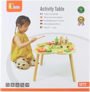 Wooden Activity Table VIGA PolarB with Xylophone and Montessori Activities