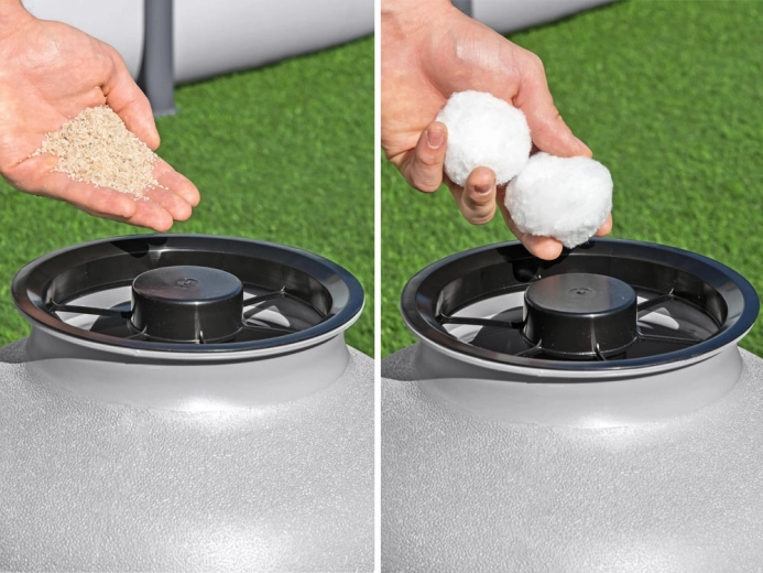 Ühilduv nii liiva kui ka filtrimarjadega